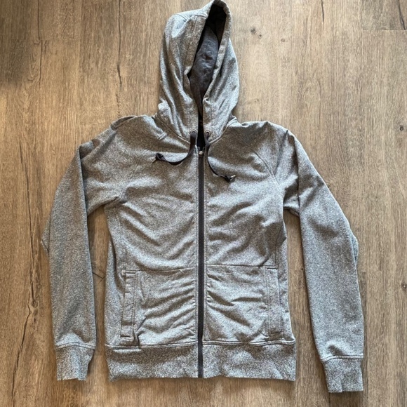 Lululemon Split Hoodie Heathered Speckled Black Size 6 - Picture 12 of 13